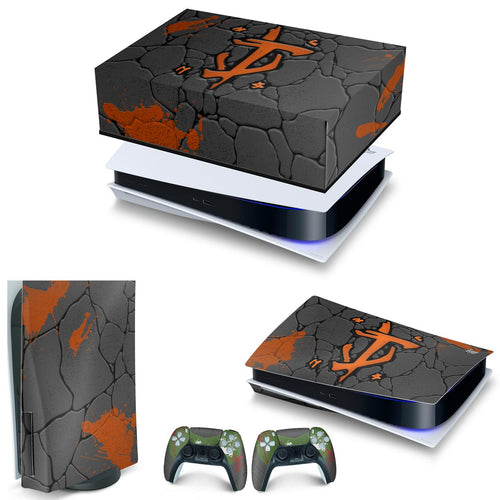 KIT Capa Anti Poeira e Skin Anti-Rage PS5 Fat Horizontal - Doom: The Dark Ages