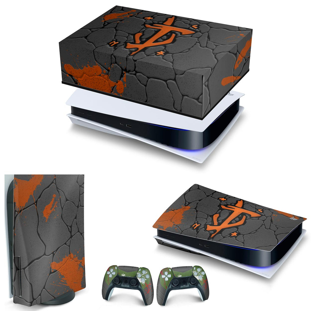 KIT Capa Anti Poeira e Skin Anti-Rage PS5 Fat Horizontal - Doom: The Dark Ages