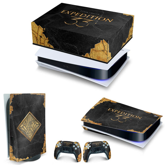 KIT PS5 Fat Capa Anti Poeira e Skin Anti-Rage Horizontal - Clair Obscur: Expedition 33