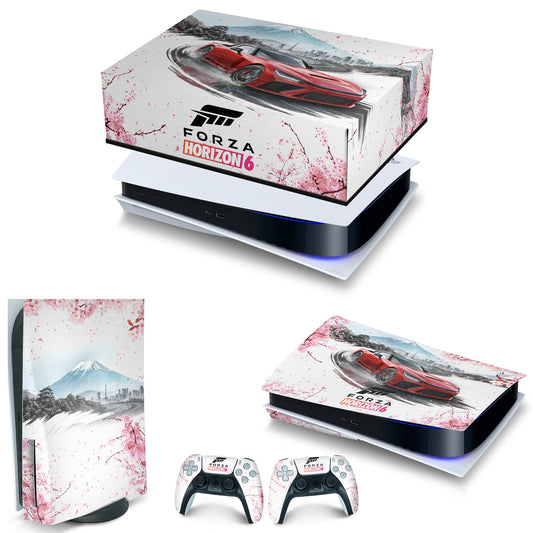 KIT PS5 Fat Capa Anti Poeira e Skin Anti-Rage Horizontal - Modelo 206