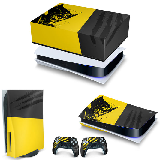 KIT PS5 Fat Capa Anti Poeira e Skin Anti-Rage Horizontal - Modelo 207