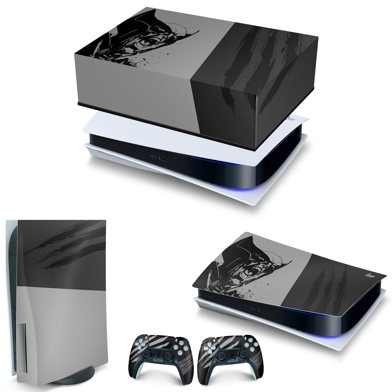 KIT PS5 Fat Capa Anti Poeira e Skin Anti-Rage Horizontal - Modelo 208