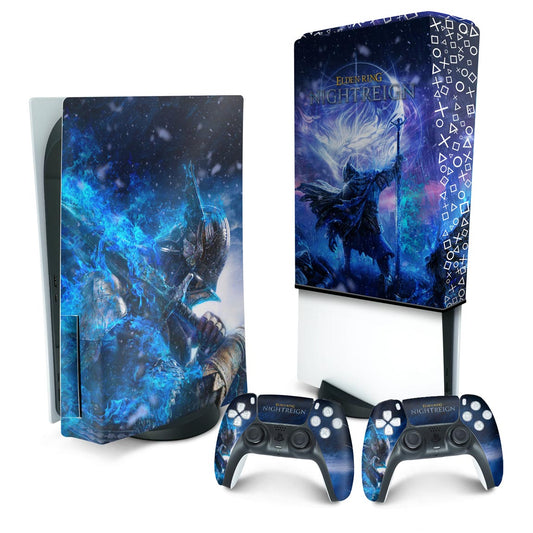 KIT PS5 Fat Skin Anti-Rage e Capa Anti Poeira Vertical - Elden Ring Nightreign
