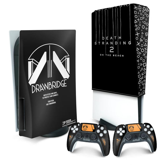 KIT PS5 Fat Skin Anti-Rage e Capa Anti Poeira Vertical - Death Stranding 2