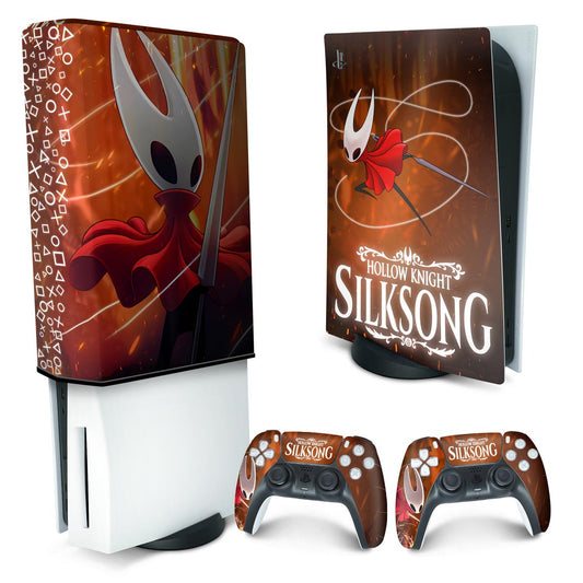 KIT PS5 Fat Skin Anti-Rage e Capa Anti Poeira Vertical - Hollow Knight: Silksong