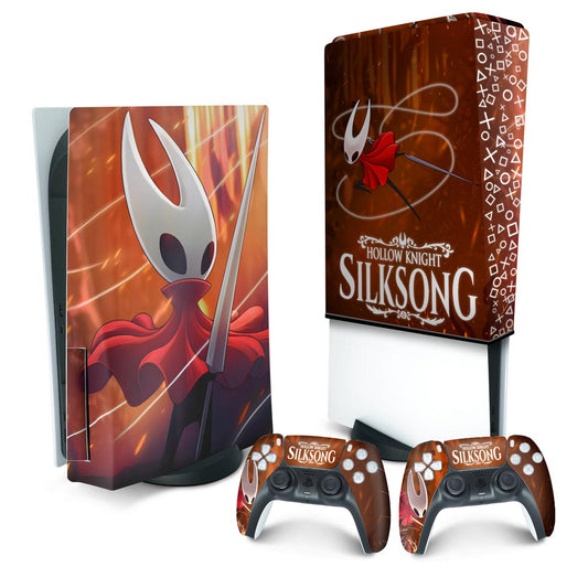 KIT PS5 Fat Skin Anti-Rage e Capa Anti Poeira Vertical - Hollow Knight: Silksong
