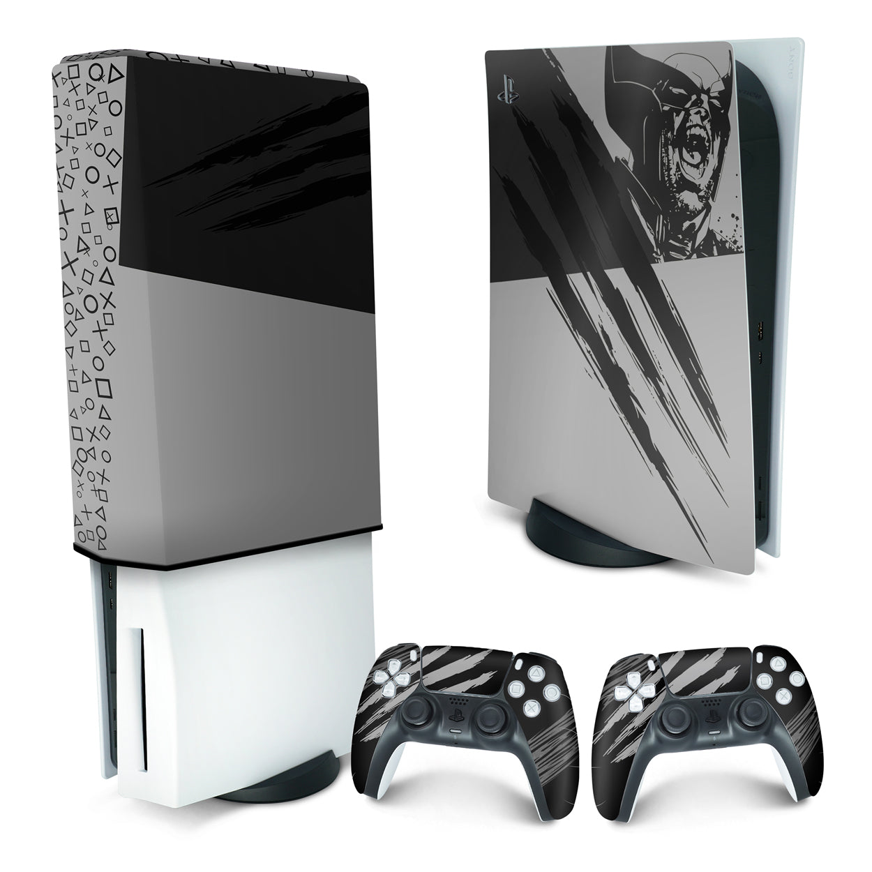 KIT PS5 Fat Skin Anti-Rage e Capa Anti Poeira Vertical - Modelo 208