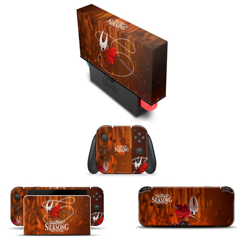 KIT Capa Anti Poeira e Skin Anti-Rage Nintendo Switch 1 Oled - Hollow Knight: Silksong