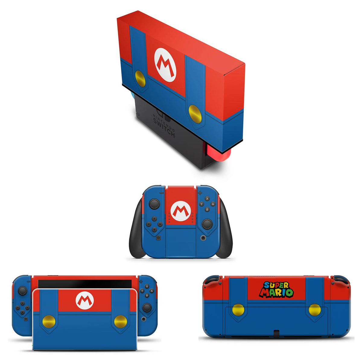 KIT Nintendo Switch Oled Skin e Capa Anti Poeira - Mario Vermelho Mania