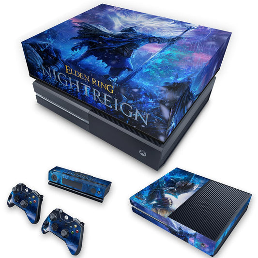 KIT Xbox One Fat Skin Anti-Rage e Capa Anti Poeira - Elden Ring Nightreign
