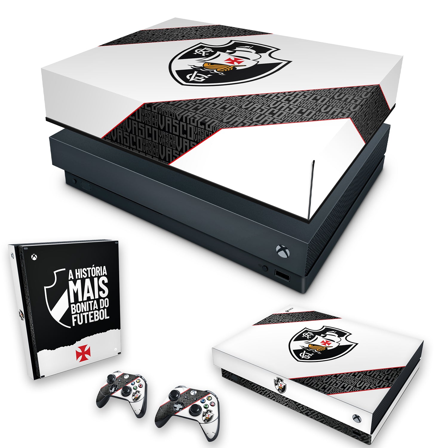 KIT Xbox One X Skin Anti-Rage e Capa Anti Poeira - Vasco A