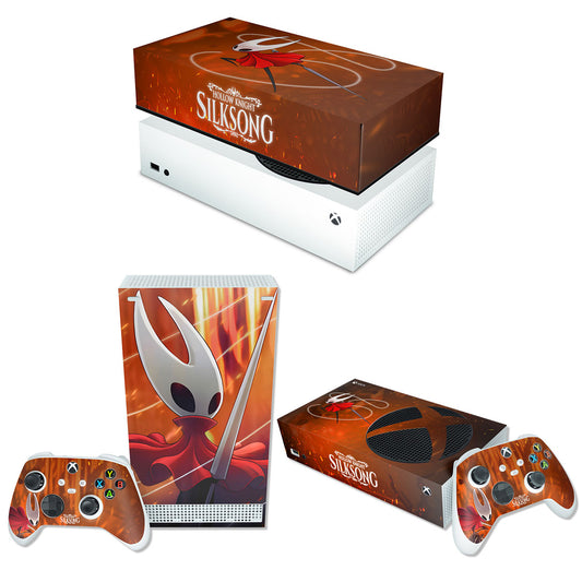KIT Xbox Series S Skin Anti-Rage e Capa Anti Poeira Horizontal - Hollow Knight: Silksong