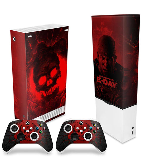 KIT Xbox Series S Capa Anti Poeira e Skin Anti-Rage Vertical - Gears of War: E-Day - Pop Arte Skins - foto 2
