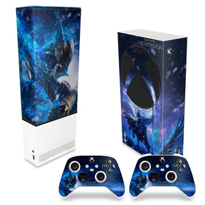KIT Capa Anti Poeira e Skin Anti-Rage Xbox Series S Vertical -  Elden Ring Nightreign