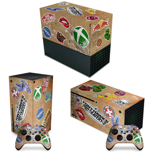 KIT Xbox Series X Capa Anti Poeira e Skin Anti-Rage Horizontal - Tony Hawk's Pro Skater