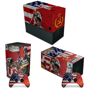 KIT Capa Anti Poeira e Skin Anti-Rage Xbox Series X Horizontal - Call Of Duty Cold War - Pop Arte Skins
