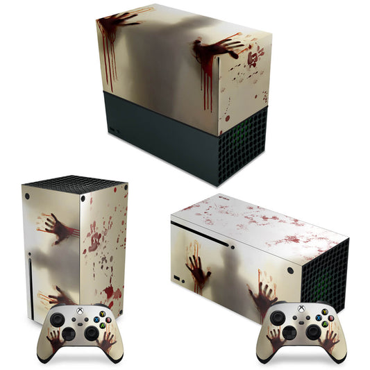 KIT Xbox Series X Capa Anti Poeira e Skin Anti-Rage Horizontal - Fear The Walking Dead
