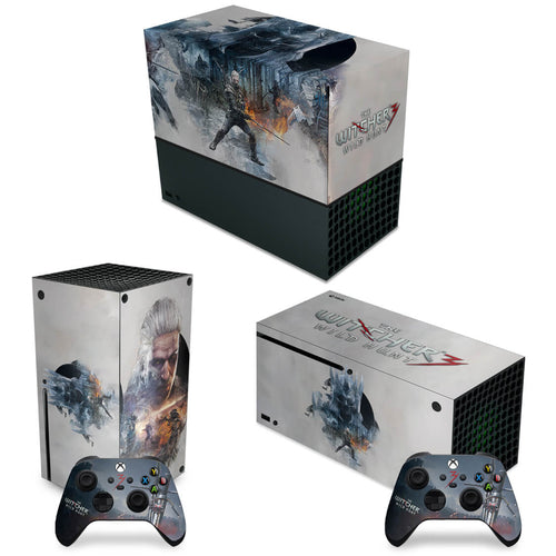 KIT Capa Anti Poeira e Skin Anti-Rage Xbox Series X Horizontal - The Witcher 3