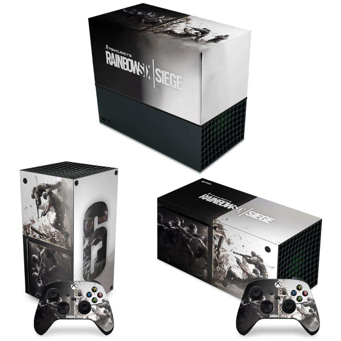KIT Xbox Series X Capa Anti Poeira e Skin Anti-Rage Horizontal - Tom Clancy's Rainbow Six Siege