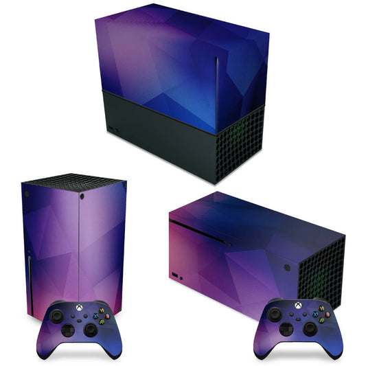 KIT Xbox Series X Capa Anti Poeira e Skin Anti-Rage Horizontal - Abstrato #92