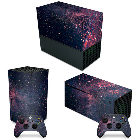 KIT Xbox Series X Capa Anti Poeira e Skin Anti-Rage Horizontal - Abstrato #97