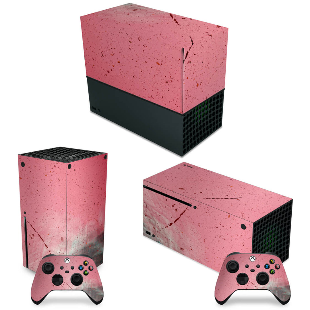 KIT Capa Anti Poeira e Skin Anti-Rage Xbox Series X Horizontal - Abstrato #99 - Pop Arte Skins
