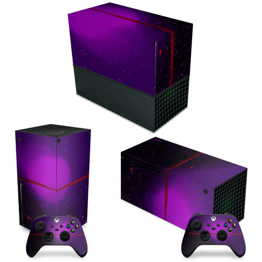 KIT Xbox Series X Capa Anti Poeira e Skin Anti-Rage Horizontal - Abstrato #102