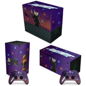 KIT Capa Anti Poeira e Skin Anti-Rage Xbox Series X Horizontal - Fortnite - Pop Arte Skins
