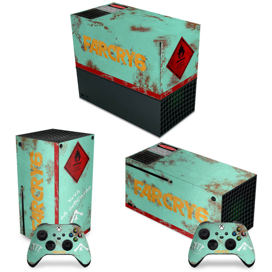 KIT Xbox Series X Capa Anti Poeira e Skin Anti-Rage Horizontal - Far Cry 6