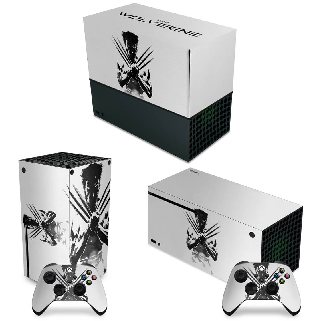 KIT Xbox Series X Capa Anti Poeira e Skin Anti-Rage Horizontal - Wolverine X-men