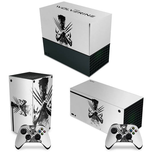KIT Xbox Series X Capa Anti Poeira e Skin Anti-Rage Horizontal - Wolverine X-men