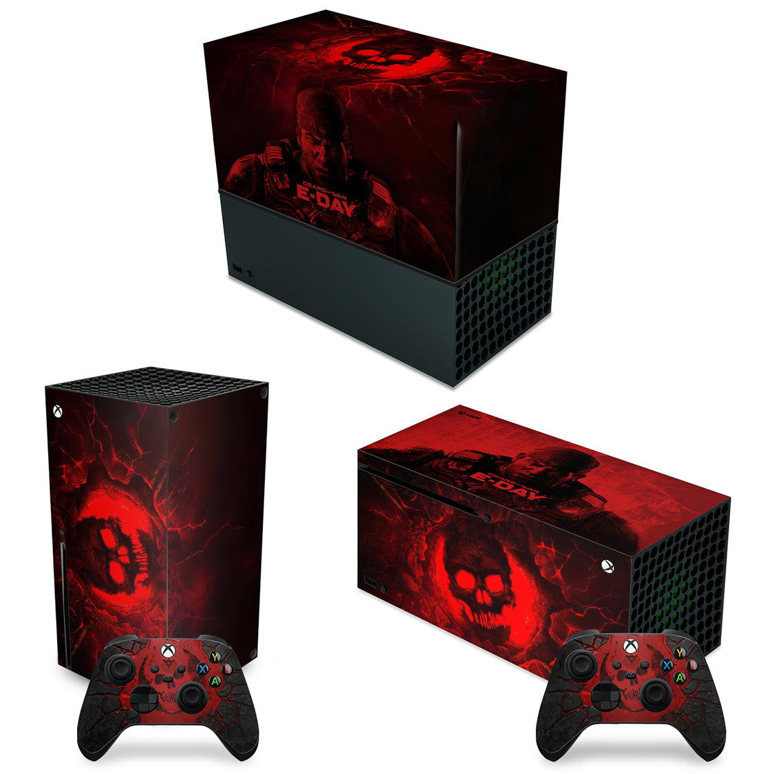 KIT Xbox Series X Capa Anti Poeira e Skin Anti-Rage Horizontal - Modelo 147