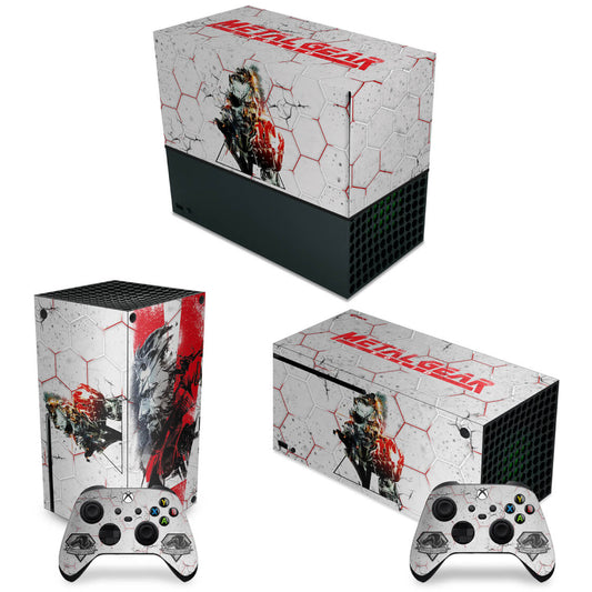 KIT Xbox Series X Capa Anti Poeira e Skin Anti-Rage Horizontal - Metal Gear Solid