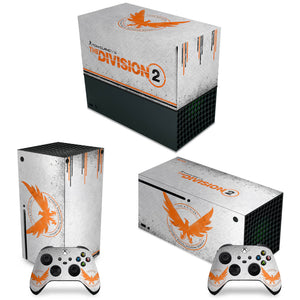 KIT Capa Anti Poeira e Skin Anti-Rage Xbox Series X Horizontal - The Division 2 - Pop Arte Skins