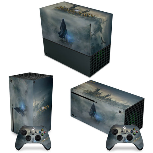 KIT Capa Anti Poeira e Skin Anti-Rage Xbox Series X Horizontal - Hogwarts Legacy