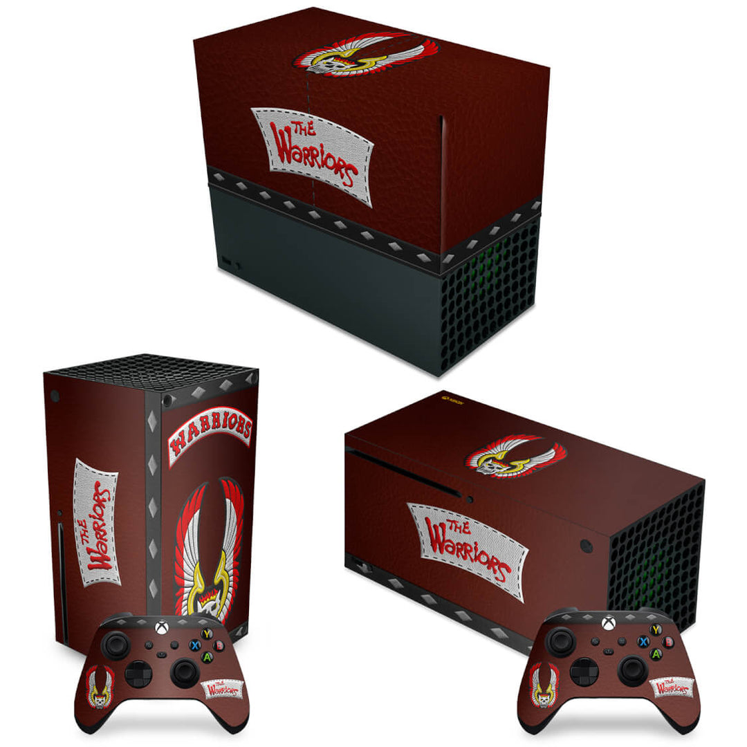 KIT Capa Anti Poeira e Skin Anti-Rage Xbox Series X Horizontal - The Warriors - Pop Arte Skins
