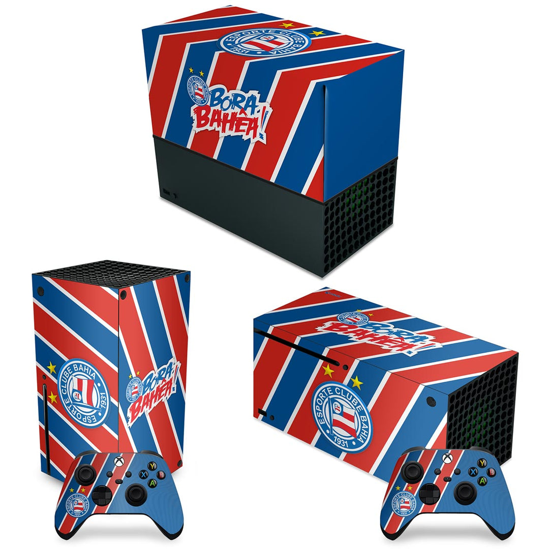 KIT Capa Anti Poeira e Skin Anti-Rage Xbox Series X Horizontal - Bahia B - Pop Arte Skins