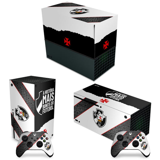 KIT Xbox Series X Capa Anti Poeira e Skin Anti-Rage Horizontal - Vasco A