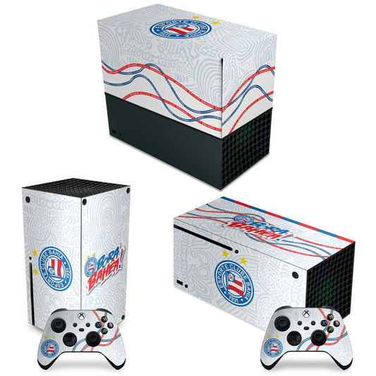 KIT Xbox Series X Capa Anti Poeira e Skin Anti-Rage Horizontal - Bahia A