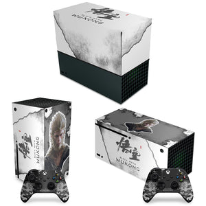 KIT Capa Anti Poeira e Skin Anti-Rage Xbox Series X Horizontal - Black Myth: Wukong - Pop Arte Skins