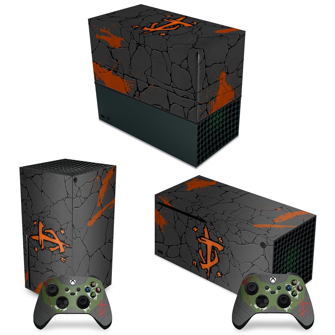 KIT Capa Anti Poeira e Skin Anti-Rage Xbox Series X Horizontal - Doom: The Dark Ages