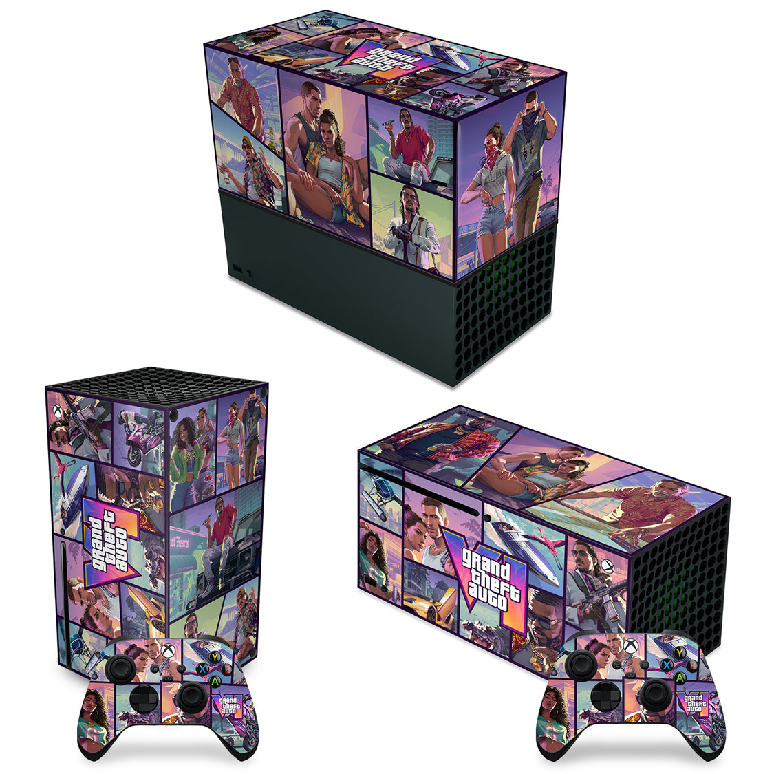 KIT Xbox Series X Capa Anti Poeira e Skin Anti-Rage Horizontal - Modelo 205