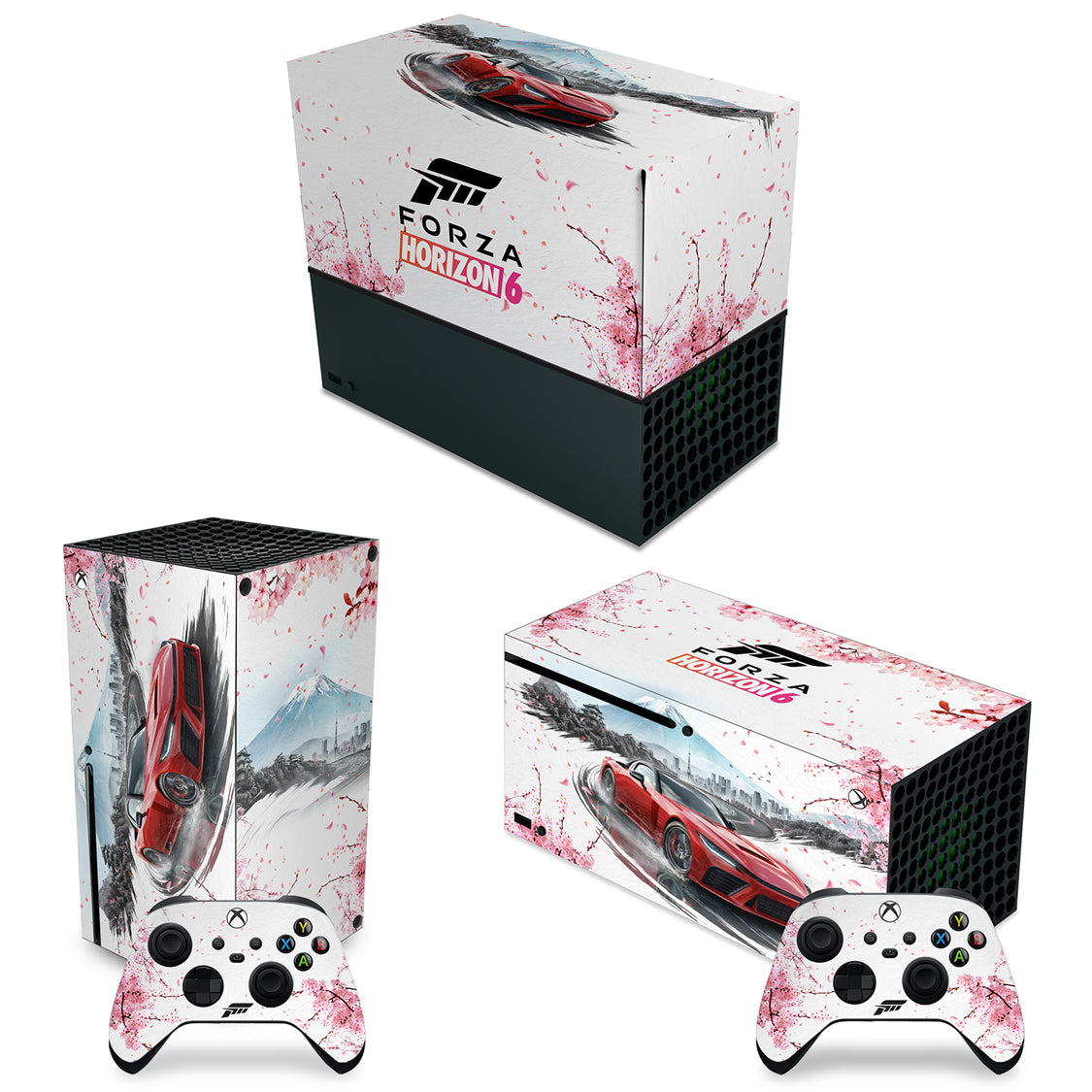 KIT Xbox Series X Capa Anti Poeira e Skin Anti-Rage Horizontal - Modelo 206