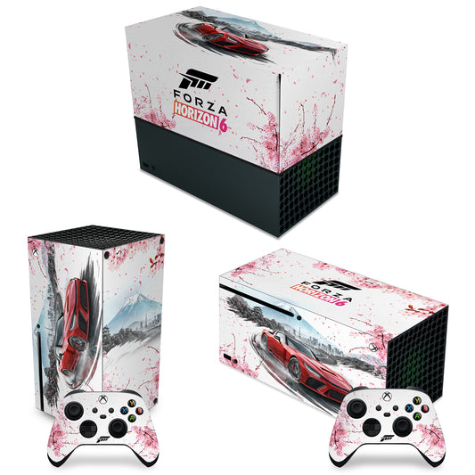 KIT Xbox Series X Capa Anti Poeira e Skin Anti-Rage Horizontal - Modelo 206