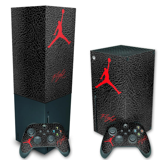KIT Xbox Series X Skin Anti-Rage e Capa Anti Poeira Vertical - Jordan Flight