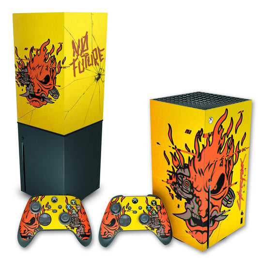KIT Xbox Series X Skin Anti-Rage e Capa Anti Poeira Vertical - Cyberpunk 2077