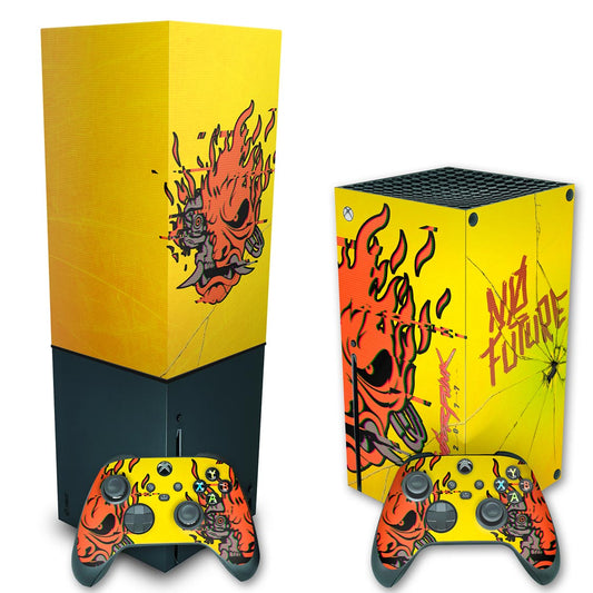 KIT Xbox Series X Skin Anti-Rage e Capa Anti Poeira Vertical - Cyberpunk 2077