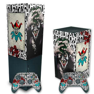 KIT Capa Anti Poeira e Skin Anti-Rage Xbox Series X Vertical - Joker Coringa - Pop Arte Skins - foto 2