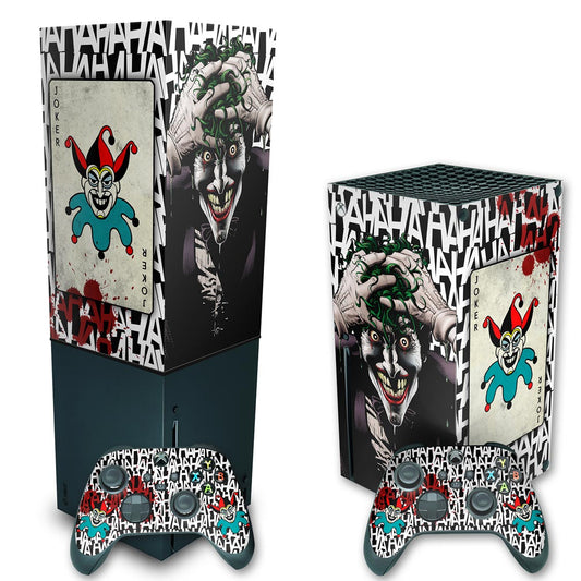 KIT Xbox Series X Skin Anti-Rage e Capa Anti Poeira Vertical - Joker Coringa