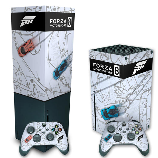 KIT Xbox Series X Skin Anti-Rage e Capa Anti Poeira Vertical - Forza Motor Sport 8